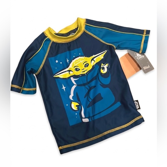 Disney Other - Disney Store Star Wars Grogu "The Child" Rash Guard size 2T NWT
